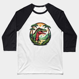 Dinosaur rounded color design Baseball T-Shirt